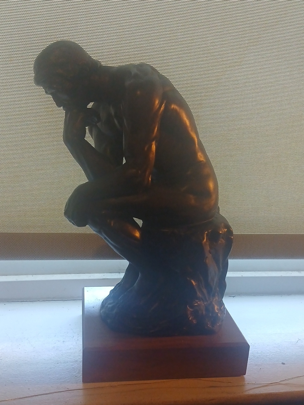 Contemplative Home Sculpture in Black Finish